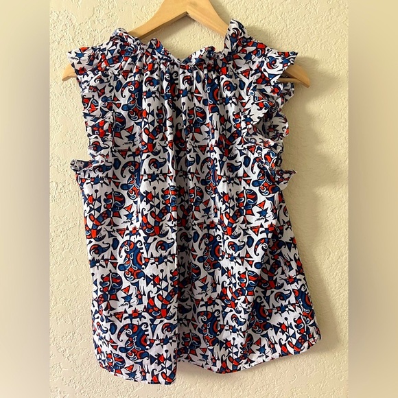 🪁 XiRENA 🪁Red and White Ruffled Blouse - Picture 4 of 6